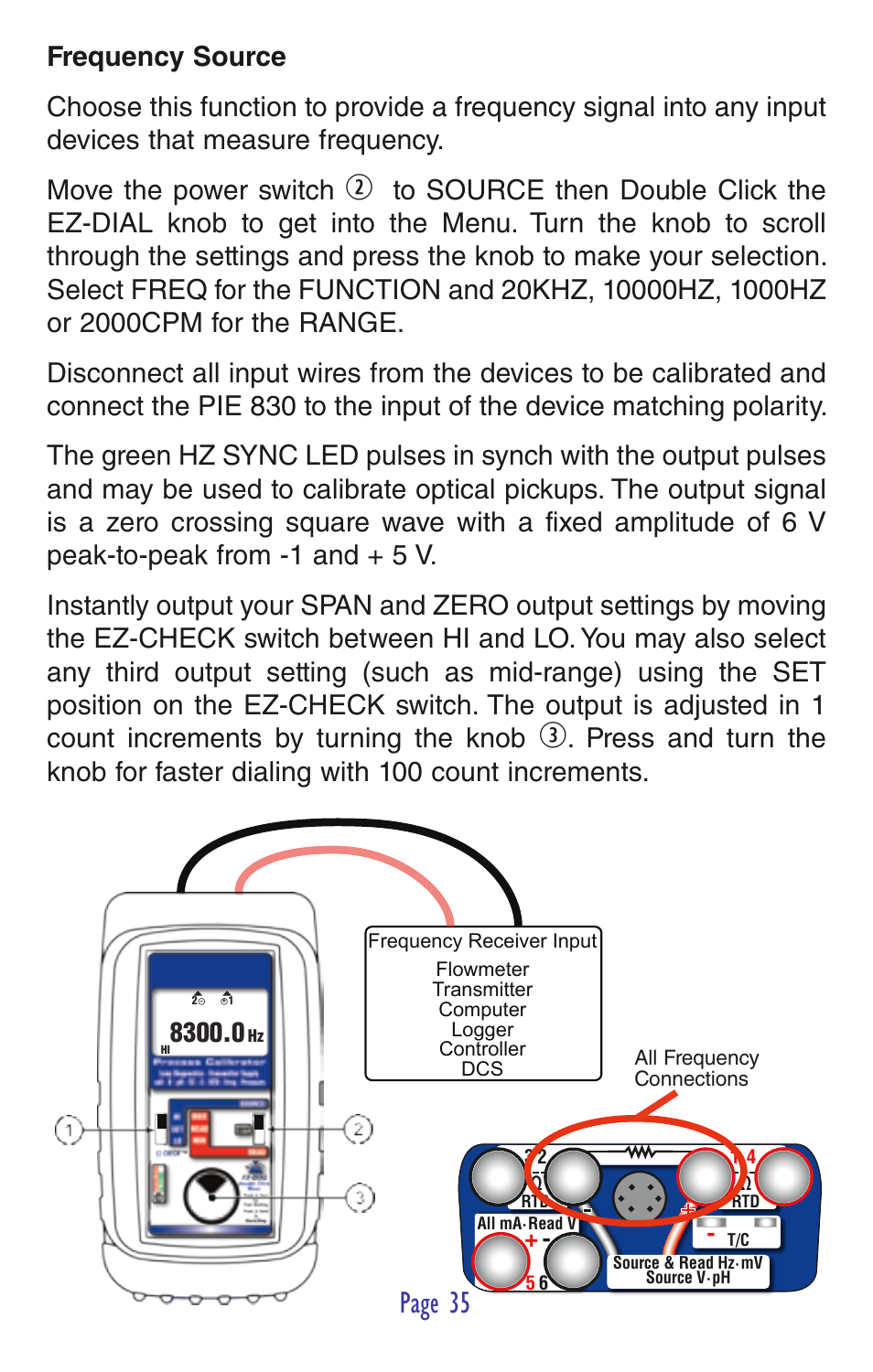 Page 35 | Practical Instrument Electronics 830 User Manual | Page 37 / 52