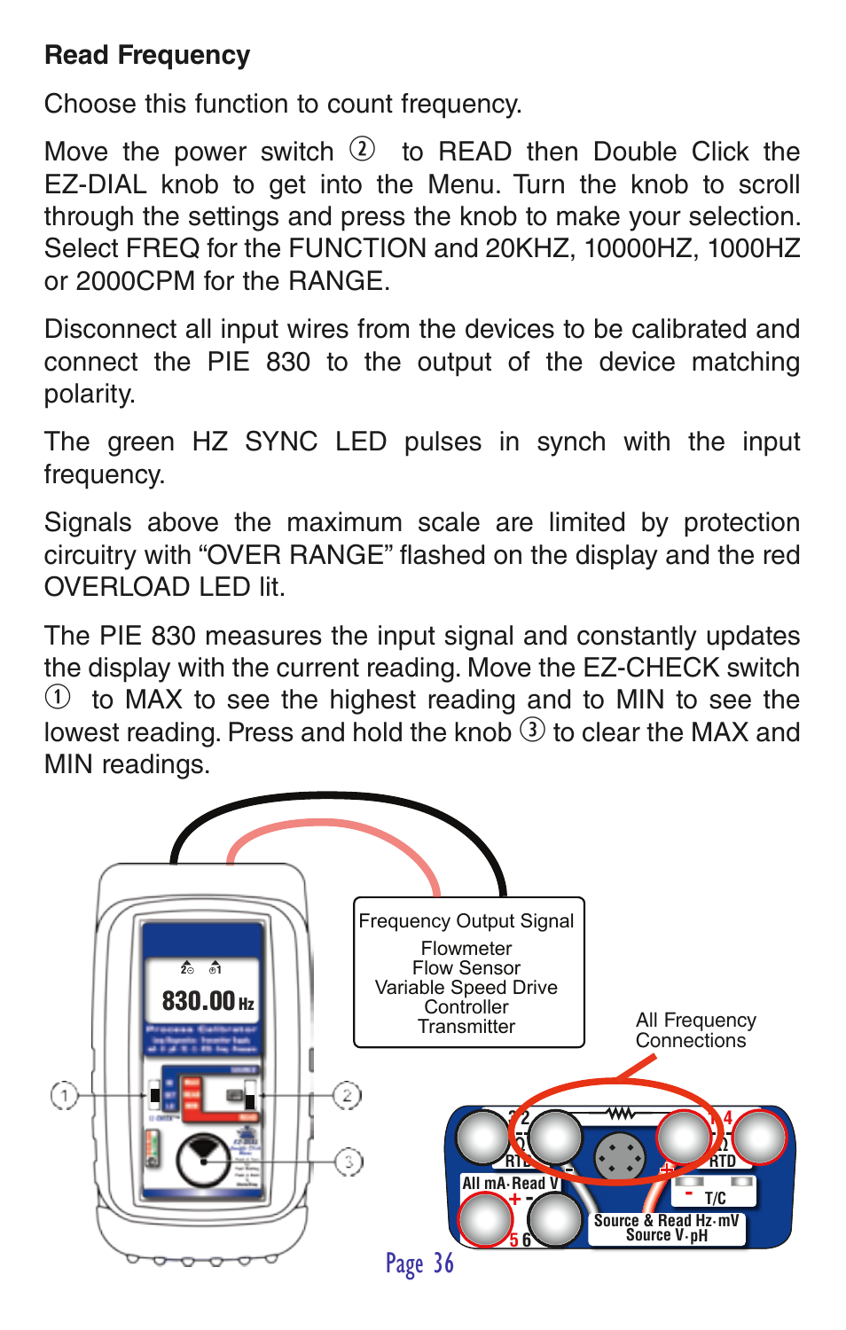 Page 36 | Practical Instrument Electronics 830 User Manual | Page 38 / 52