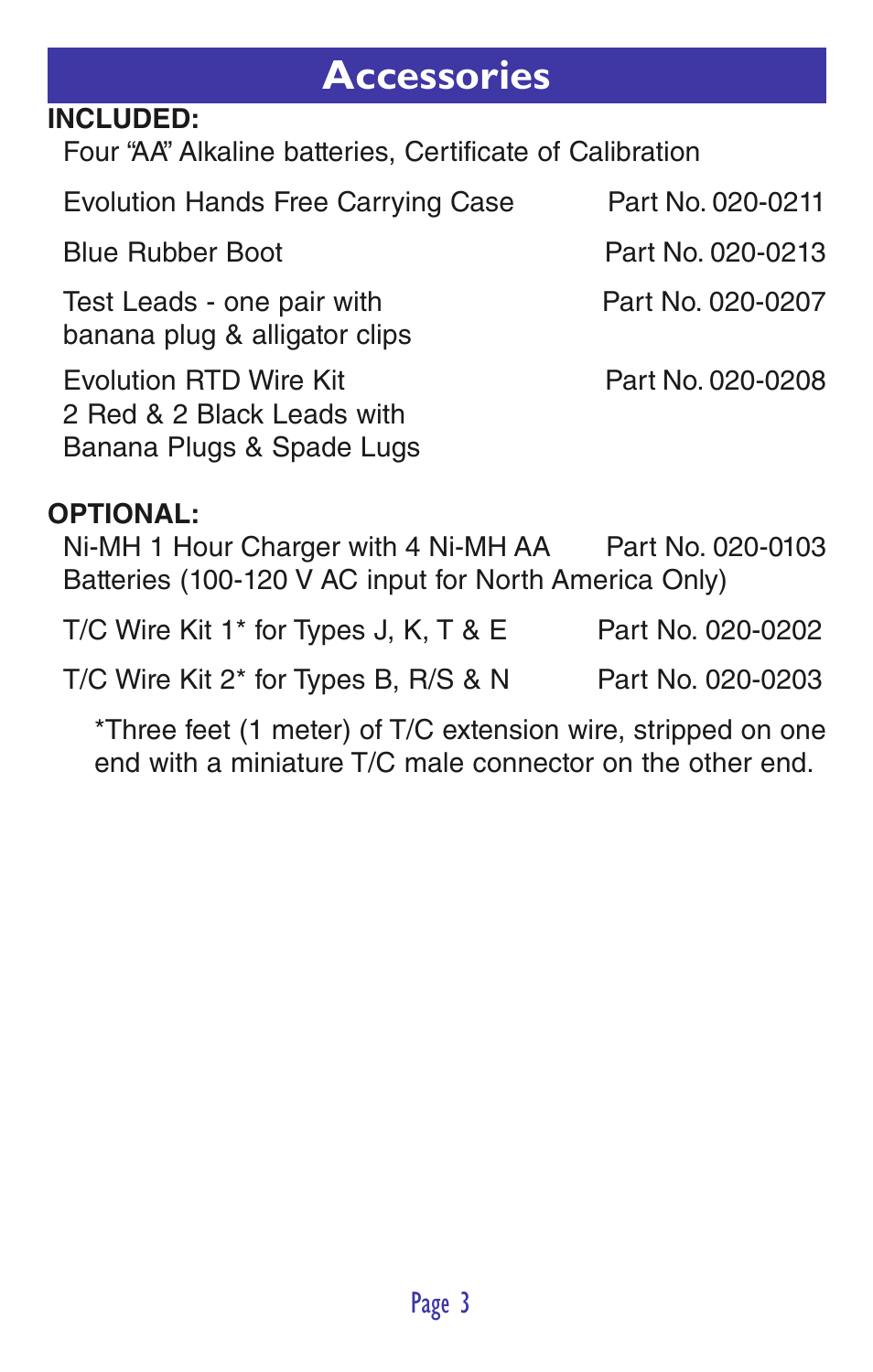 Accessories | Practical Instrument Electronics 830 User Manual | Page 5 / 52