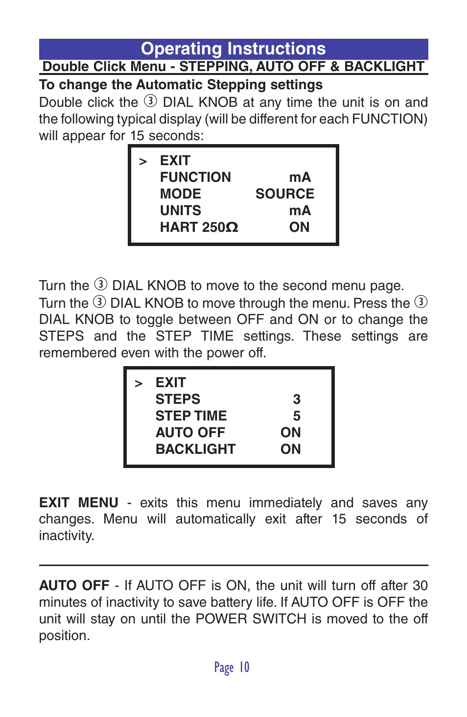 Operating instructions | Practical Instrument Electronics 820-ELITE User Manual | Page 12 / 44