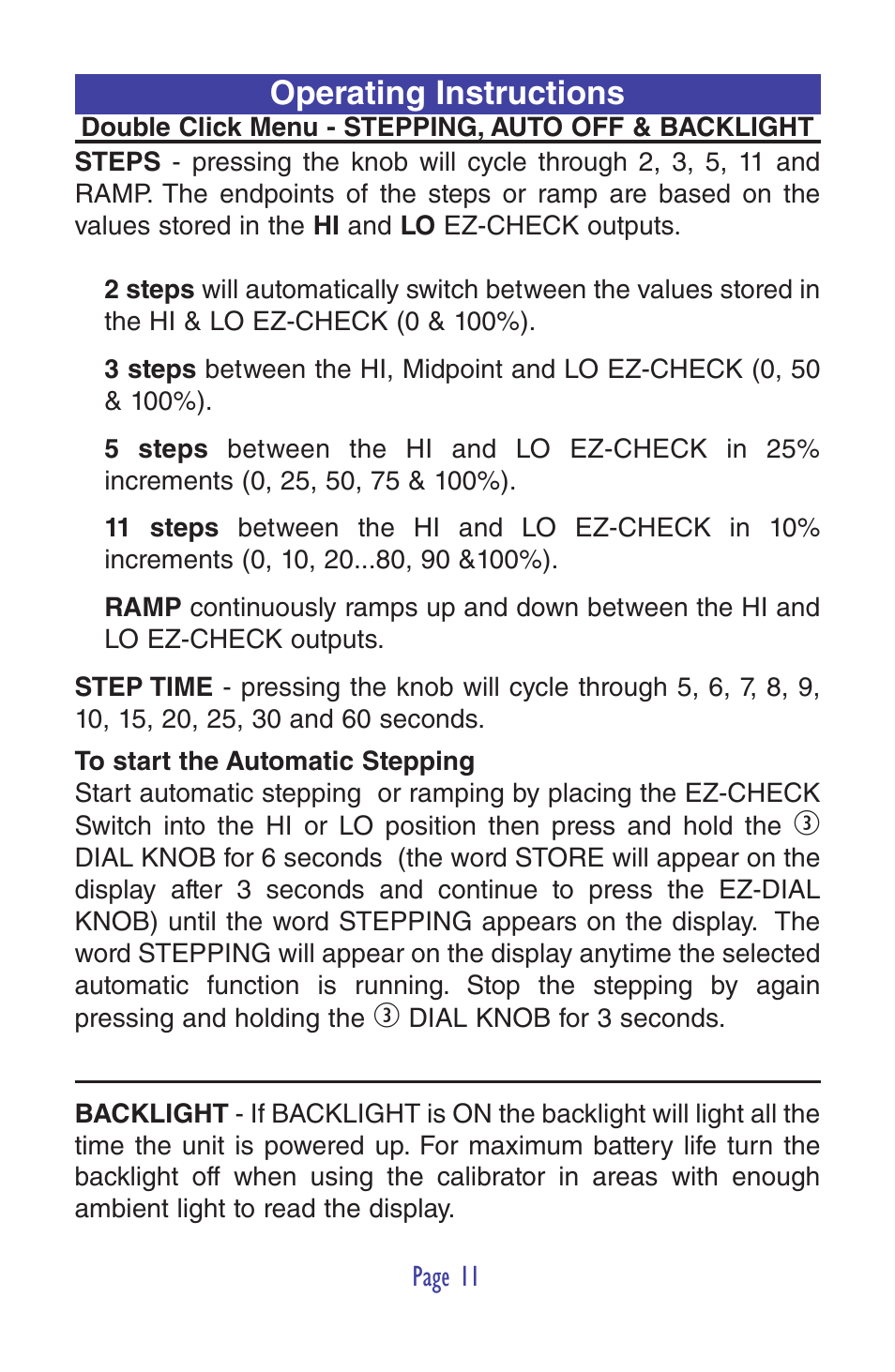 Operating instructions | Practical Instrument Electronics 820-ELITE User Manual | Page 13 / 44
