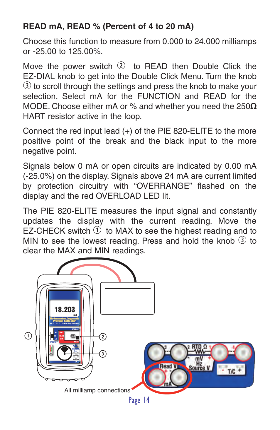 Page 14 | Practical Instrument Electronics 820-ELITE User Manual | Page 16 / 44