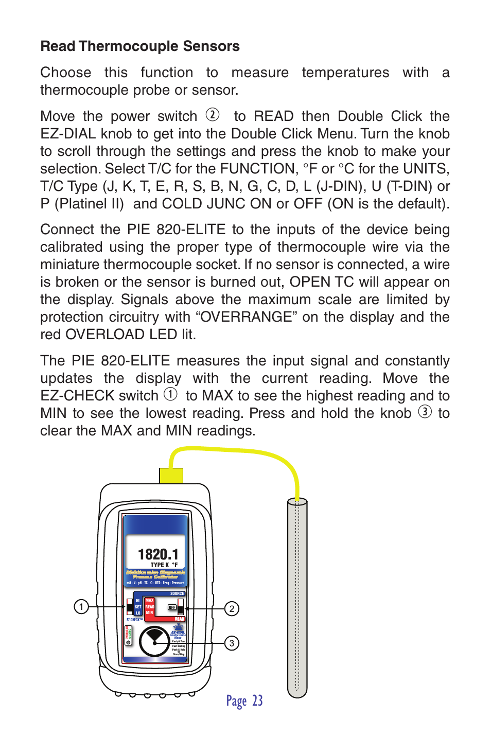Page 23 | Practical Instrument Electronics 820-ELITE User Manual | Page 25 / 44