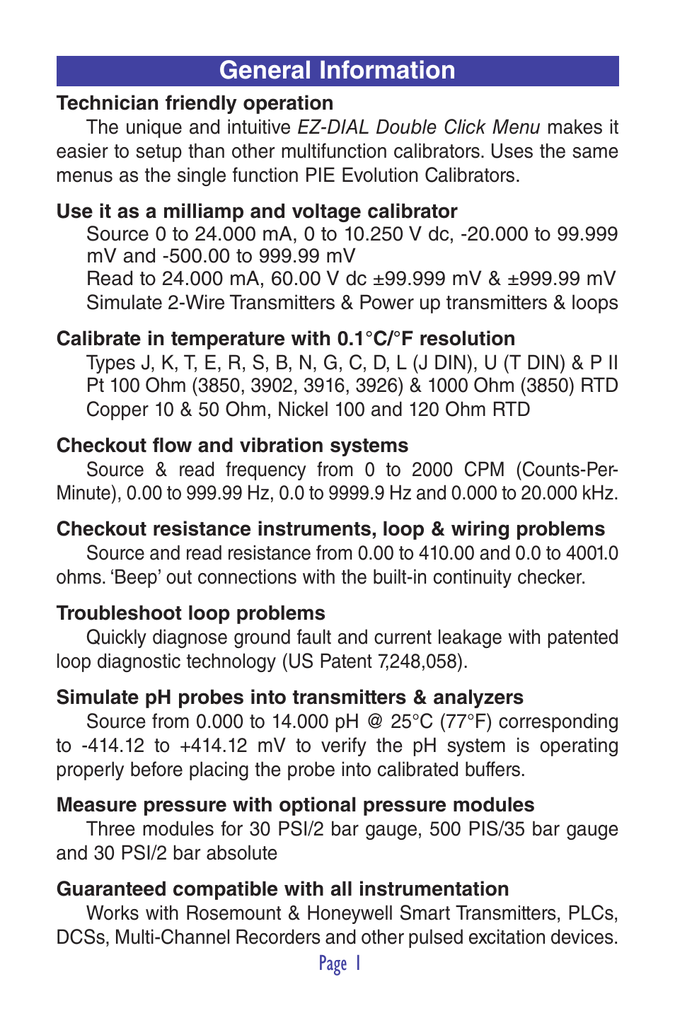 General information | Practical Instrument Electronics 820-ELITE User Manual | Page 3 / 44