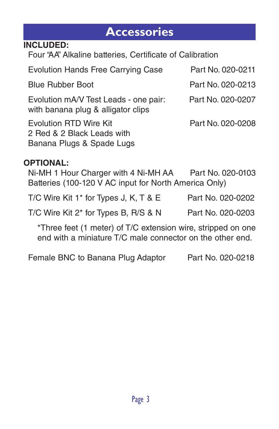 Accessories | Practical Instrument Electronics 820-ELITE User Manual | Page 5 / 44