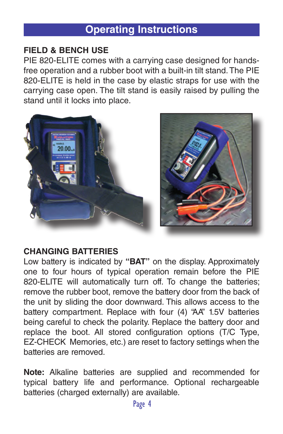 Operating instructions | Practical Instrument Electronics 820-ELITE User Manual | Page 6 / 44