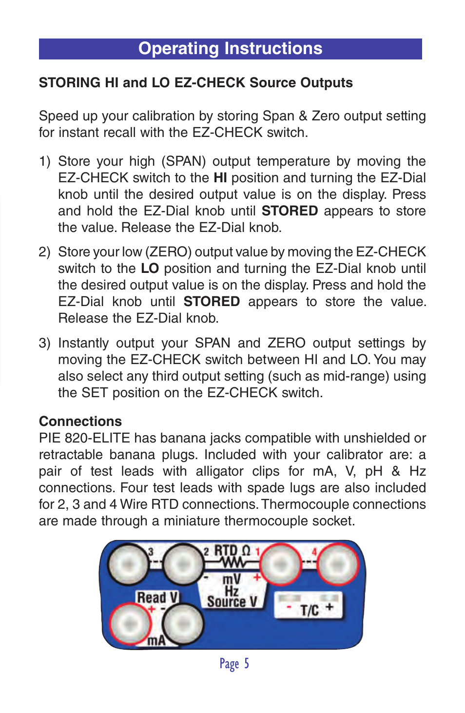 Operating instructions | Practical Instrument Electronics 820-ELITE User Manual | Page 7 / 44