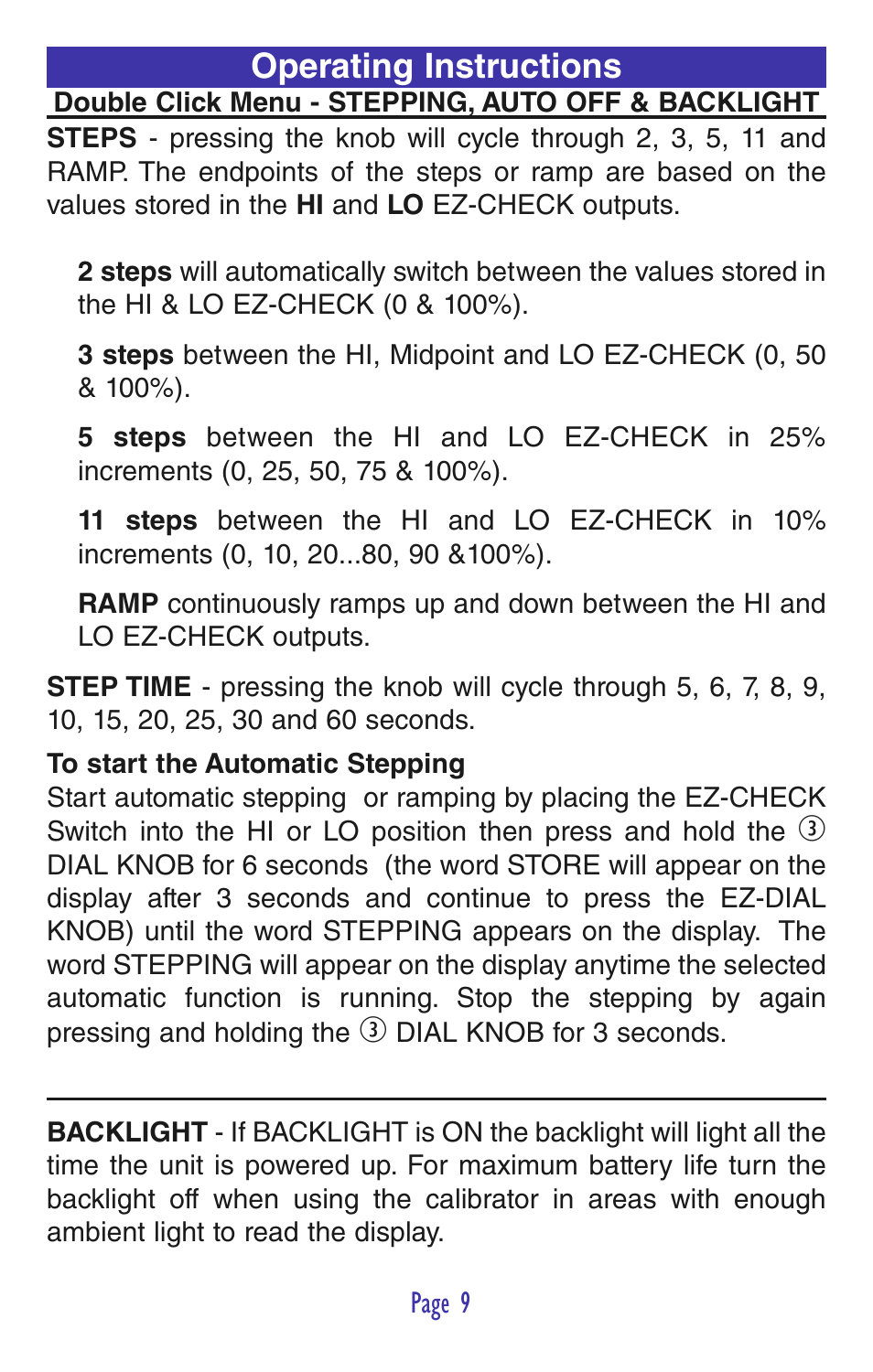 Operating instructions | Practical Instrument Electronics 820 User Manual | Page 11 / 36