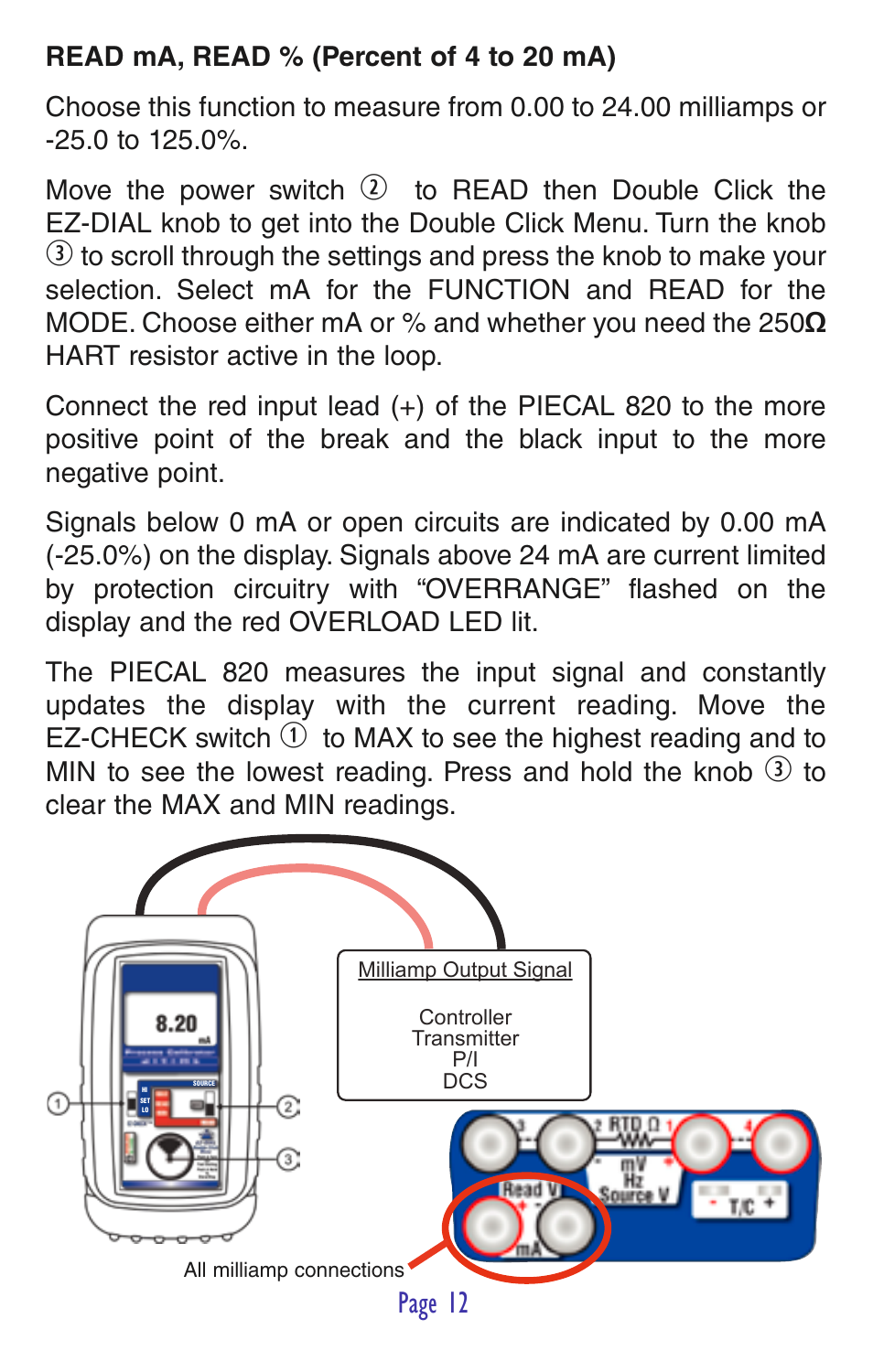 Page 12 | Practical Instrument Electronics 820 User Manual | Page 14 / 36