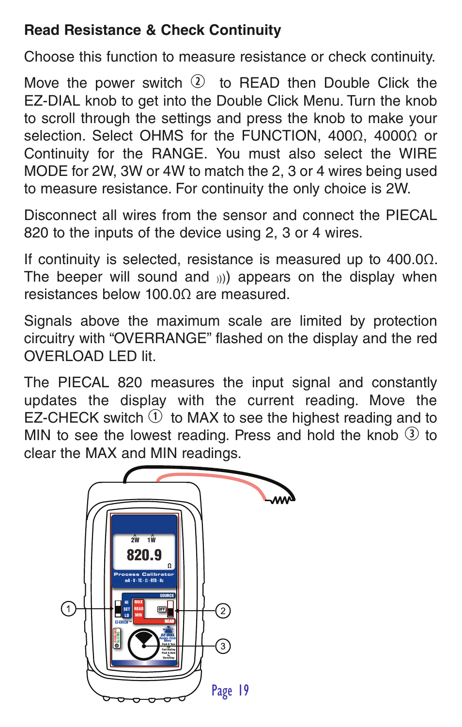 Page 19 | Practical Instrument Electronics 820 User Manual | Page 21 / 36