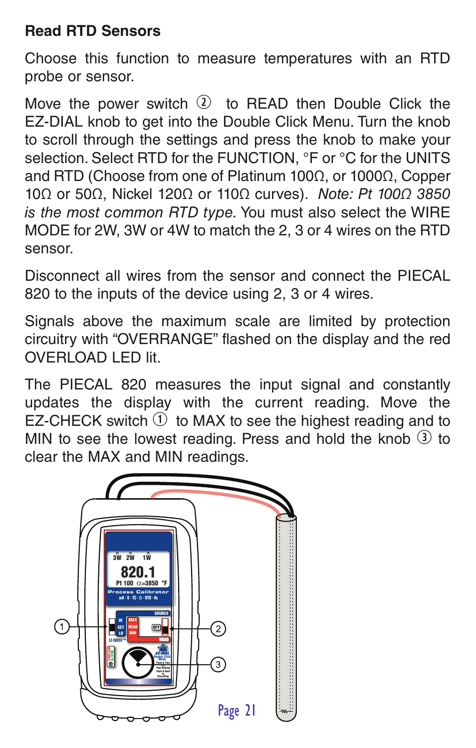 Page 21 | Practical Instrument Electronics 820 User Manual | Page 23 / 36