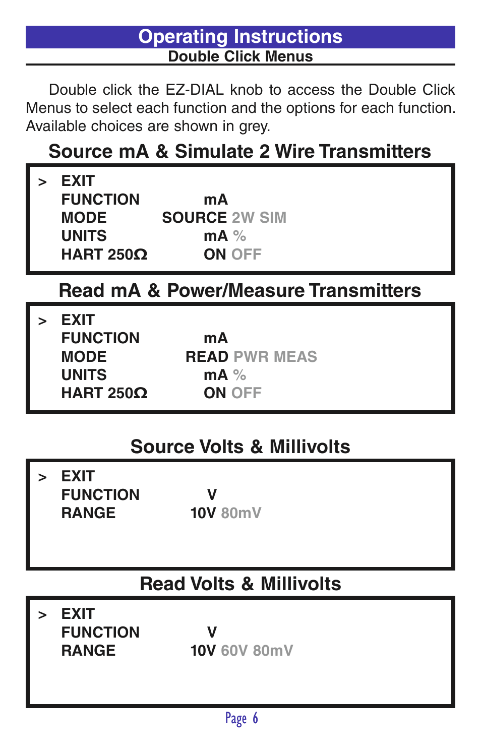 Operating instructions | Practical Instrument Electronics 820 User Manual | Page 8 / 36