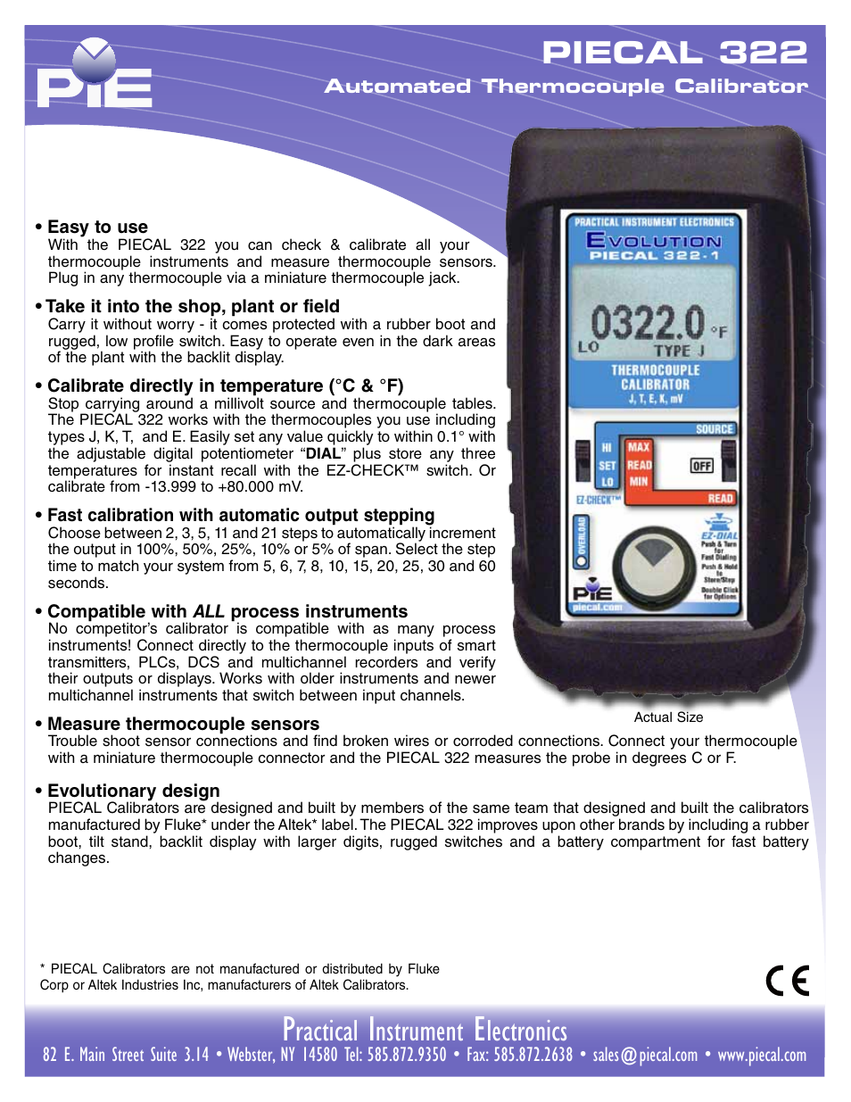 Practical Instrument Electronics 322-1 (2014) User Manual | 2 pages