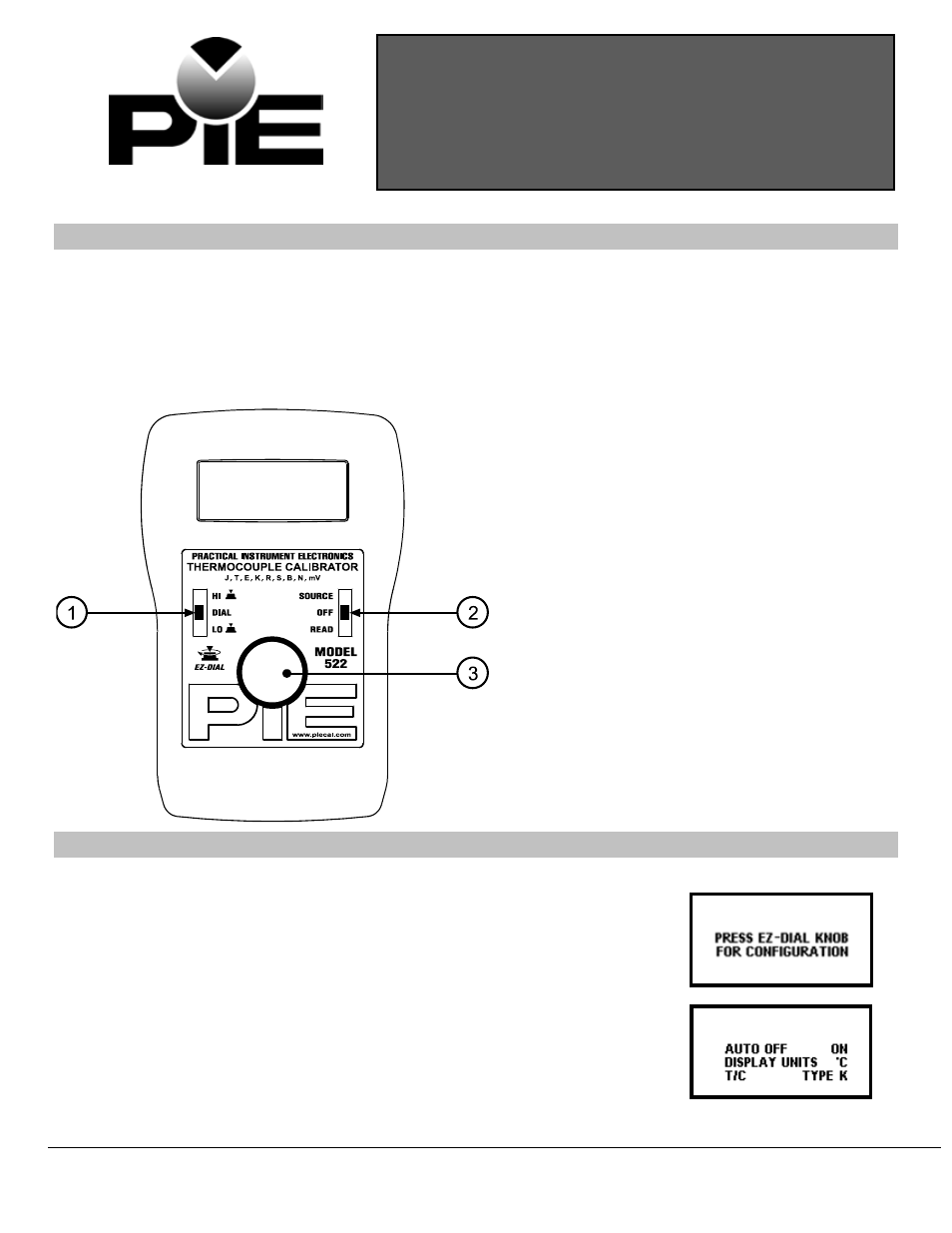 Practical Instrument Electronics 522 Rev D User Manual | 4 pages