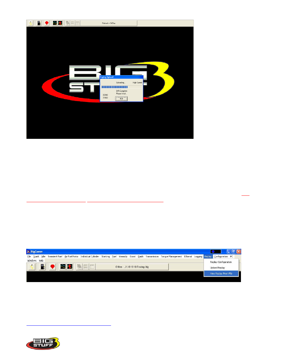 View replay from file, View_replay_from_file | Precision Turbo and Engine BigStuff3 GEN3 PRO SEFI System Hardware & BigComm Software User Manual | Page 118 / 138