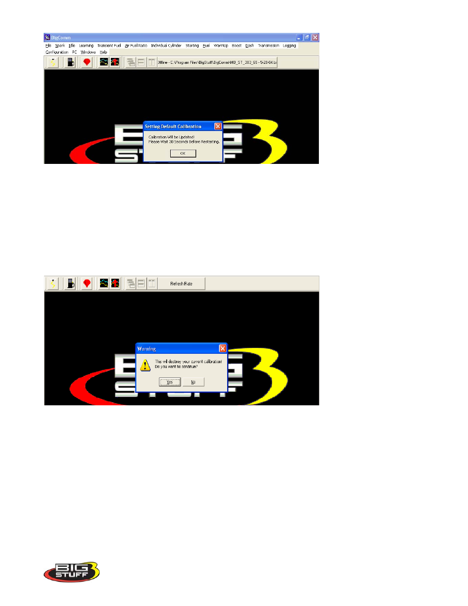 Load a calibration, Load_a_calibration | Precision Turbo and Engine BigStuff3 GEN3 PRO SEFI System Hardware & BigComm Software User Manual | Page 126 / 138