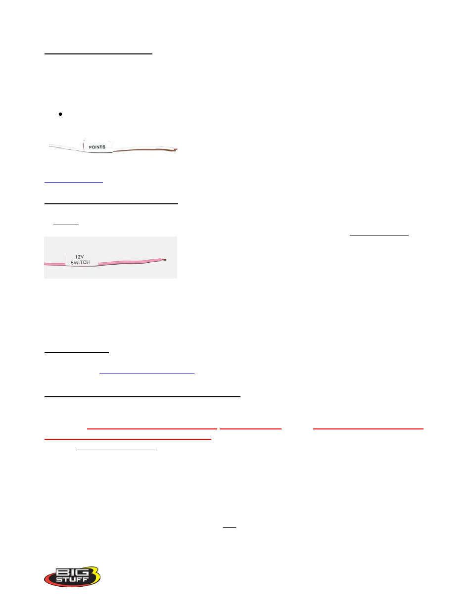Points – (single white wire), 12v switched – (single pink wire), Switched_ignition | Battery_connections | Precision Turbo and Engine BigStuff3 GEN3 PRO SEFI System Hardware & BigComm Software User Manual | Page 17 / 138