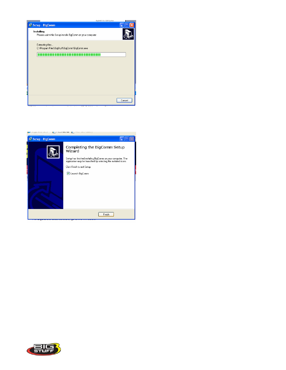 Connecting_to_the_pc | Precision Turbo and Engine BigStuff3 GEN3 PRO SEFI System Hardware & BigComm Software User Manual | Page 40 / 138