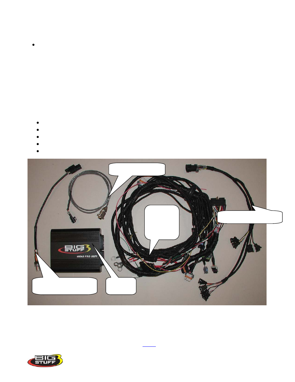 Package contents – base system with dai, Main_harness_installation | Precision Turbo and Engine BigStuff3 GEN3 PRO SEFI System Hardware & BigComm Software User Manual | Page 6 / 138