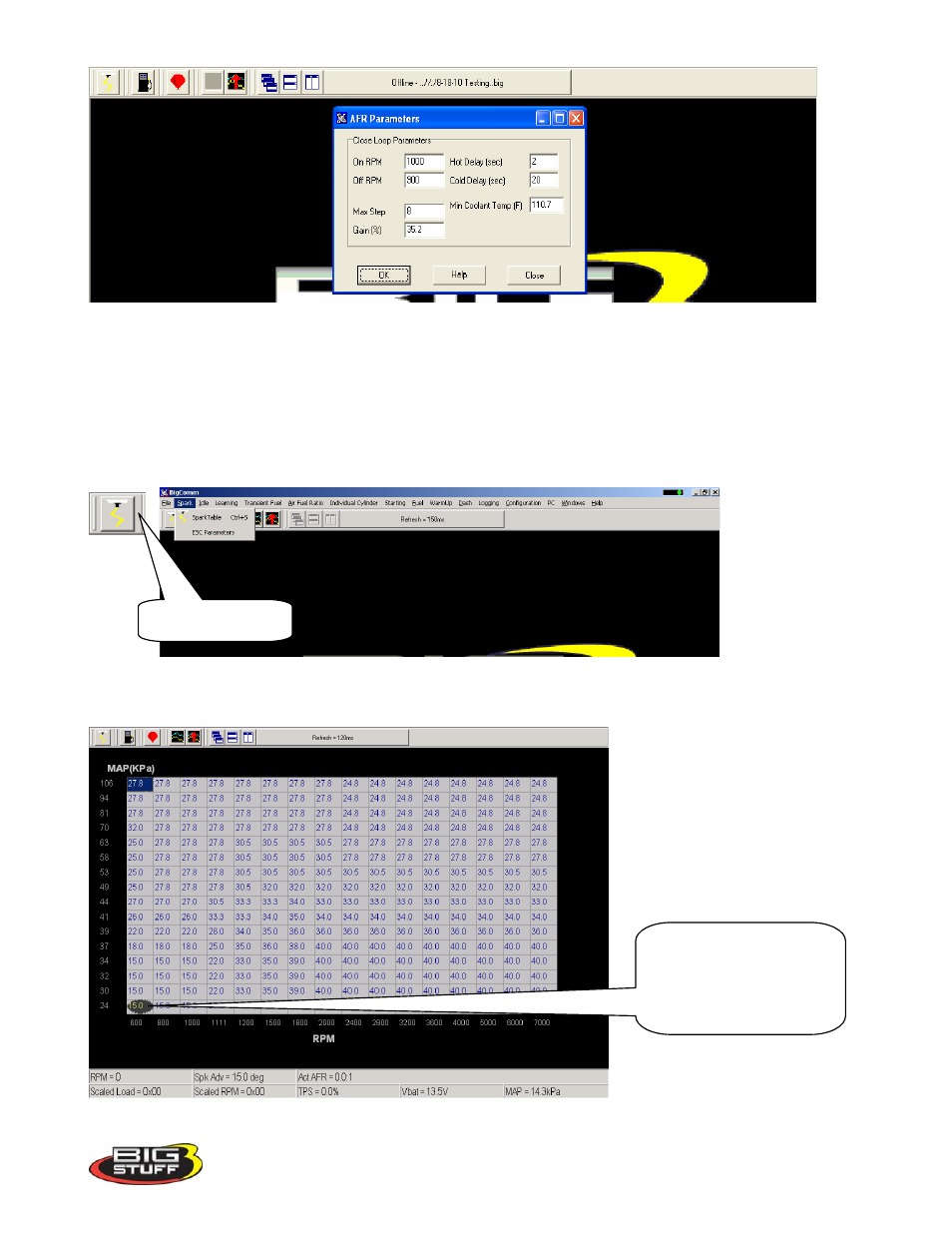 Spark (f4 – “quick key”), Spark table, Spark | Spark_table | Precision Turbo and Engine BigStuff3 GEN3 PRO SEFI System Hardware & BigComm Software User Manual | Page 69 / 138