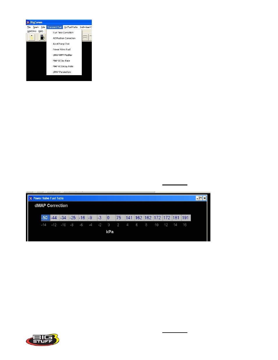 Power valve fuel (f10 – “quick key”), Dmap rpm modifier (f10 – “quick key”), Power_valve_fuel | Dmap_rpm_modifier, Enter | Precision Turbo and Engine BigStuff3 GEN3 PRO SEFI System Hardware & BigComm Software User Manual | Page 89 / 138