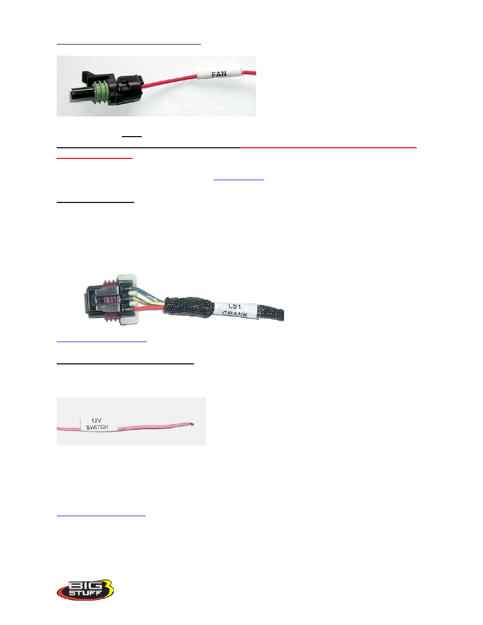 12v switched – (single pink wire), Ls1_crank_sensor, Switched_ignition | Precision Turbo and Engine BigStuff3 GEN3 PRO SEFI (LS1) System Hardware & BigComm Software User Manual | Page 12 / 122