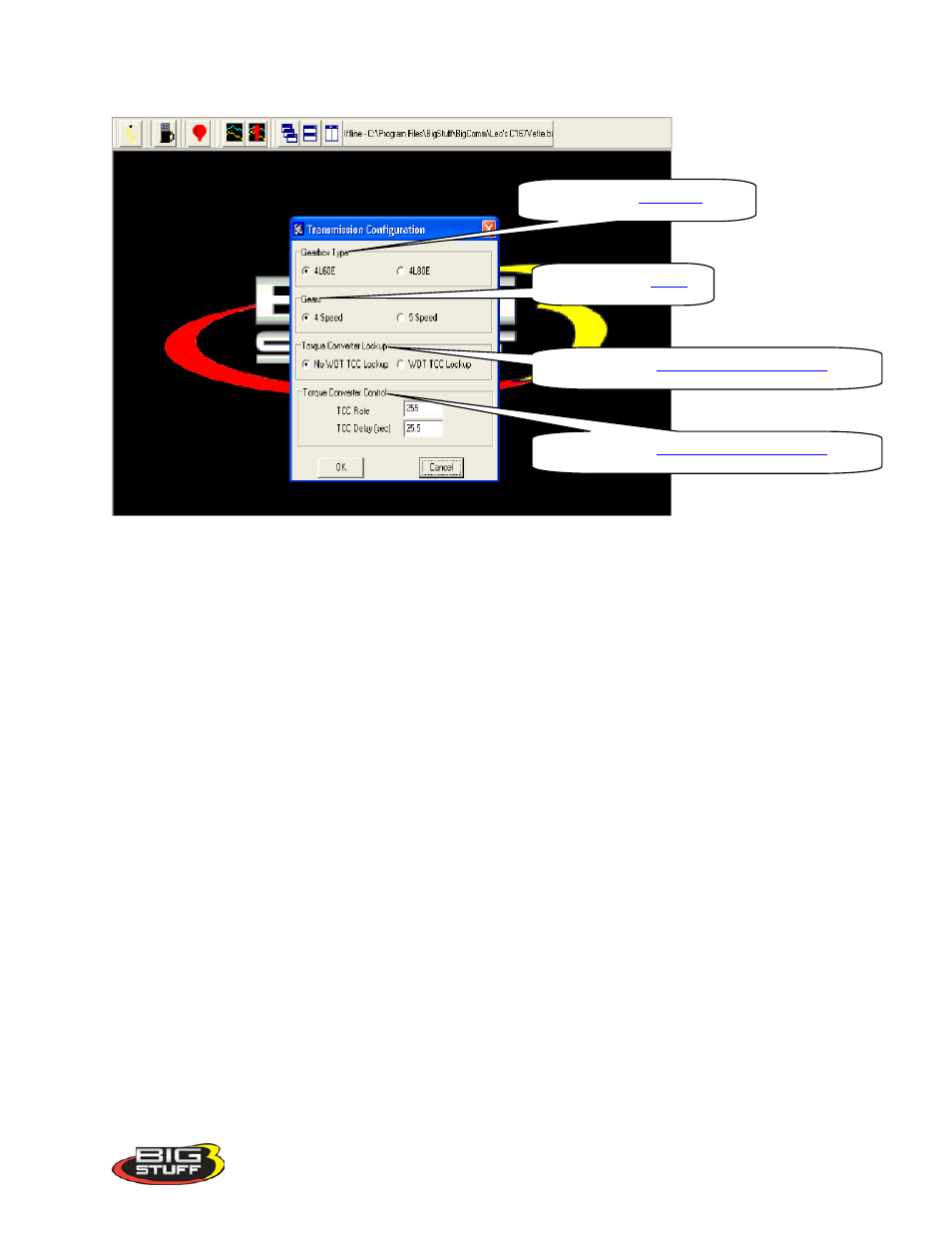 Gear box, Gears, Torque converter lockup | Torque converter control, Transmission | Precision Turbo and Engine BigStuff3 GEN3 PRO SEFI (LS1) System Hardware & BigComm Software User Manual | Page 120 / 122