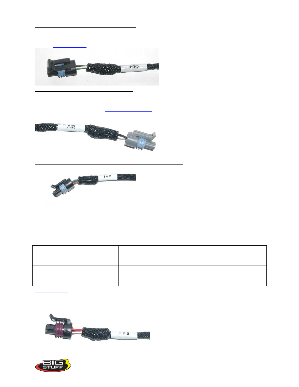 H20 – (black, 2-way packard connector), Air – (gray, 2-way packard connector), Coolant_temp | Air_temp | Precision Turbo and Engine BigStuff3 GEN3 PRO SEFI (LS1) System Hardware & BigComm Software User Manual | Page 14 / 122