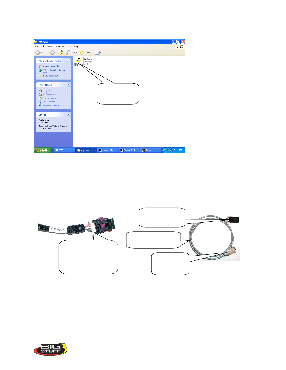 Communication cable-to-pc connection, Port problems, Communication_cable_to_pc_connection | Precision Turbo and Engine BigStuff3 GEN3 PRO SEFI (LS1) System Hardware & BigComm Software User Manual | Page 24 / 122