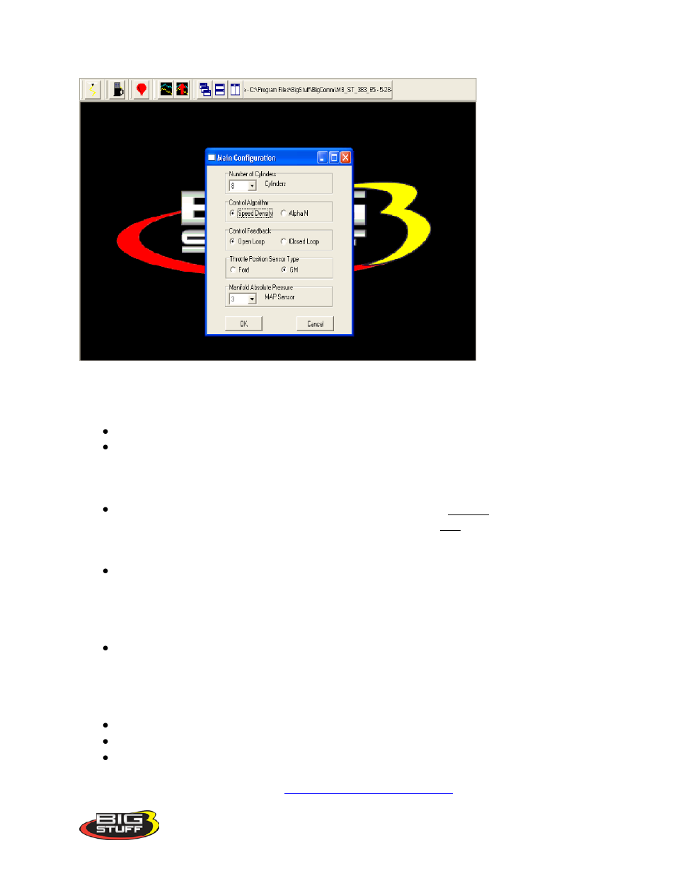 Main configuration table, Main_configuration | Precision Turbo and Engine BigStuff3 GEN3 PRO SEFI (LS1) System Hardware & BigComm Software User Manual | Page 32 / 122