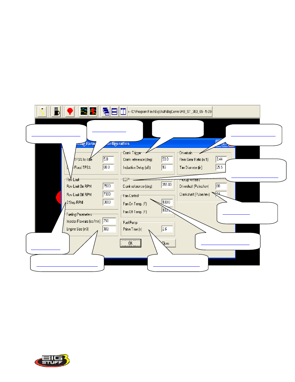 Operating_configuration, Operating configuration (f5 – “quick key”) | Precision Turbo and Engine BigStuff3 GEN3 PRO SEFI (LS1) System Hardware & BigComm Software User Manual | Page 33 / 122