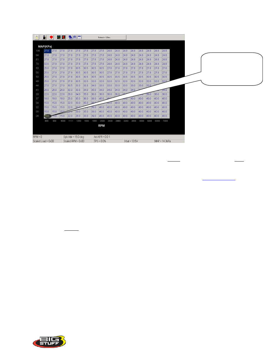 Spark table, Spark_table | Precision Turbo and Engine BigStuff3 GEN3 PRO SEFI (LS1) System Hardware & BigComm Software User Manual | Page 57 / 122