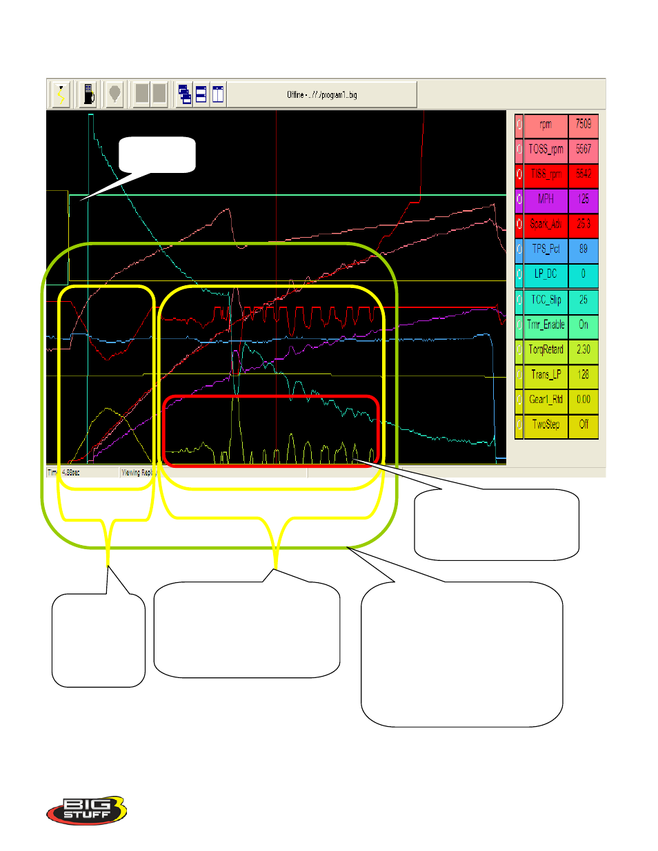 Interpreting sr, Replay graphs | Precision Turbo and Engine BigStuff3 GEN3 1st Gear Spark Retard with Traction Control System (SR2) User Manual | Page 18 / 21