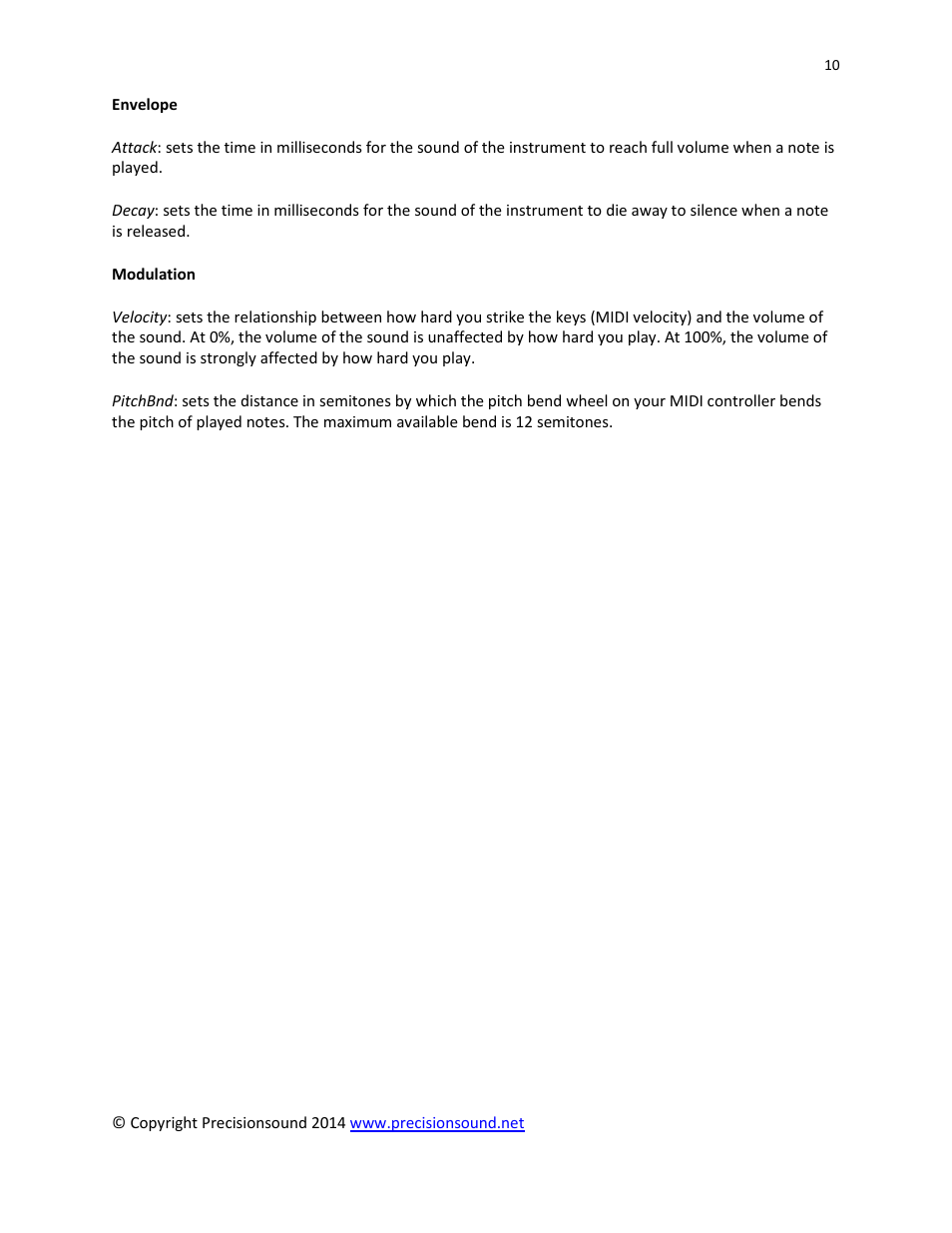 Precisionsound Multimonica II User Manual | Page 10 / 14