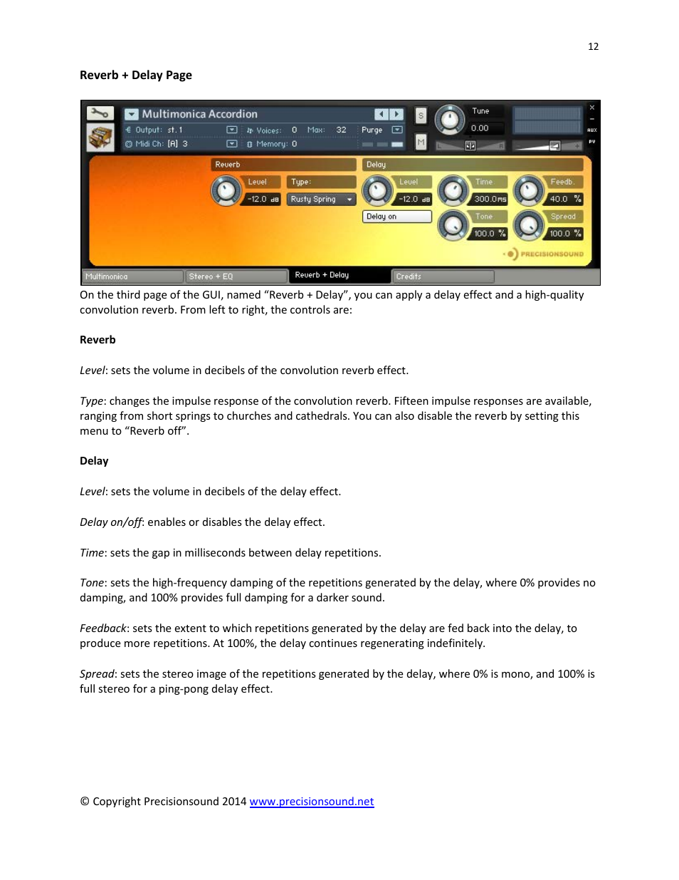 Precisionsound Multimonica II User Manual | Page 12 / 14