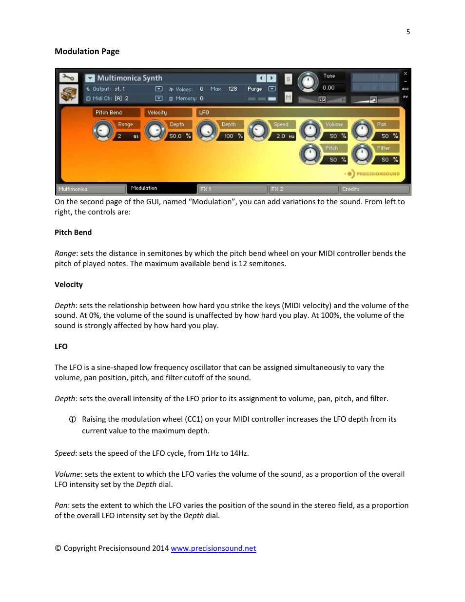 Precisionsound Multimonica II User Manual | Page 5 / 14