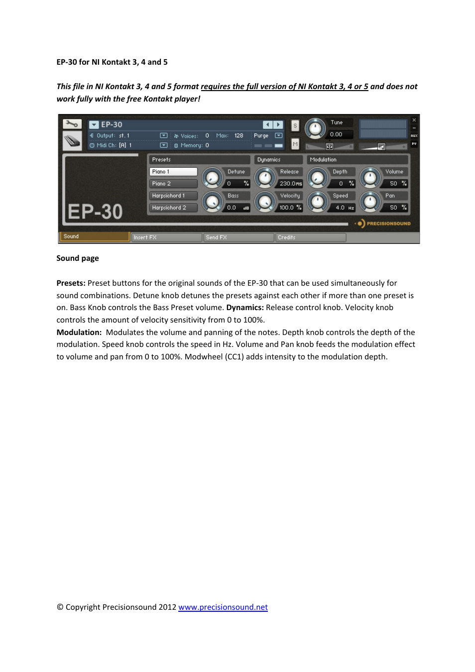 Precisionsound EP-30 User Manual | Page 2 / 5