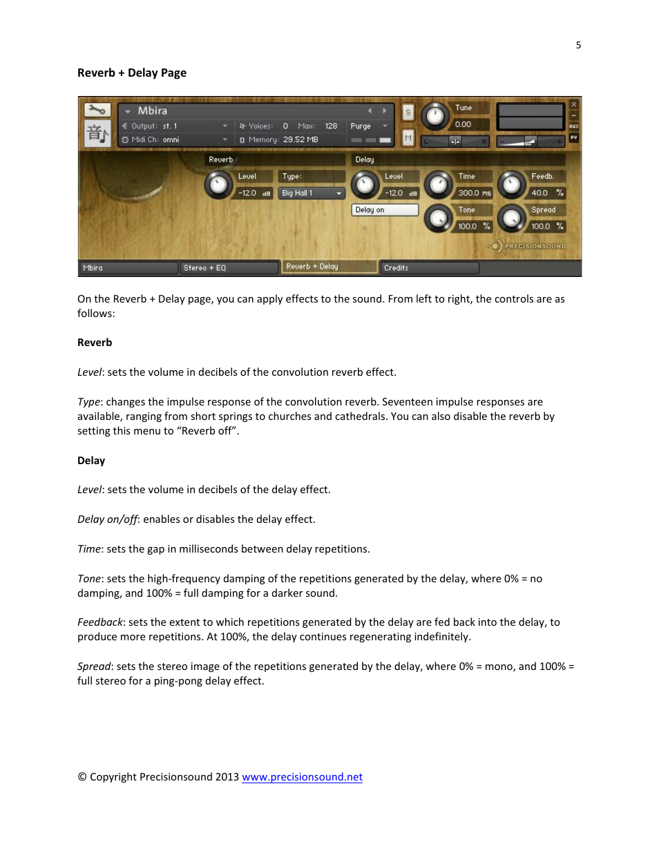 Precisionsound Mbira bva Zimbabwe User Manual | Page 5 / 7