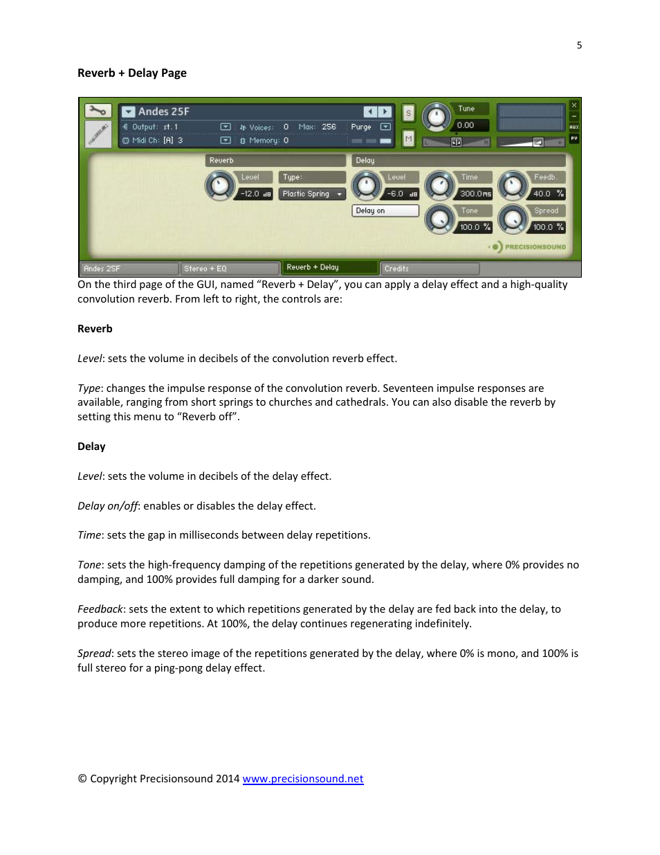 Precisionsound Andes 25F User Manual | Page 5 / 7