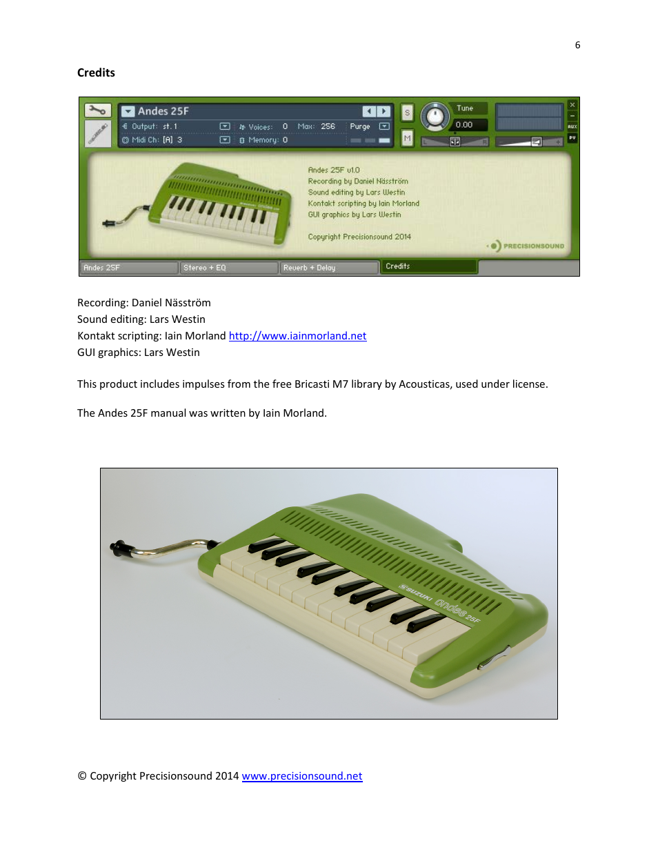 Precisionsound Andes 25F User Manual | Page 6 / 7