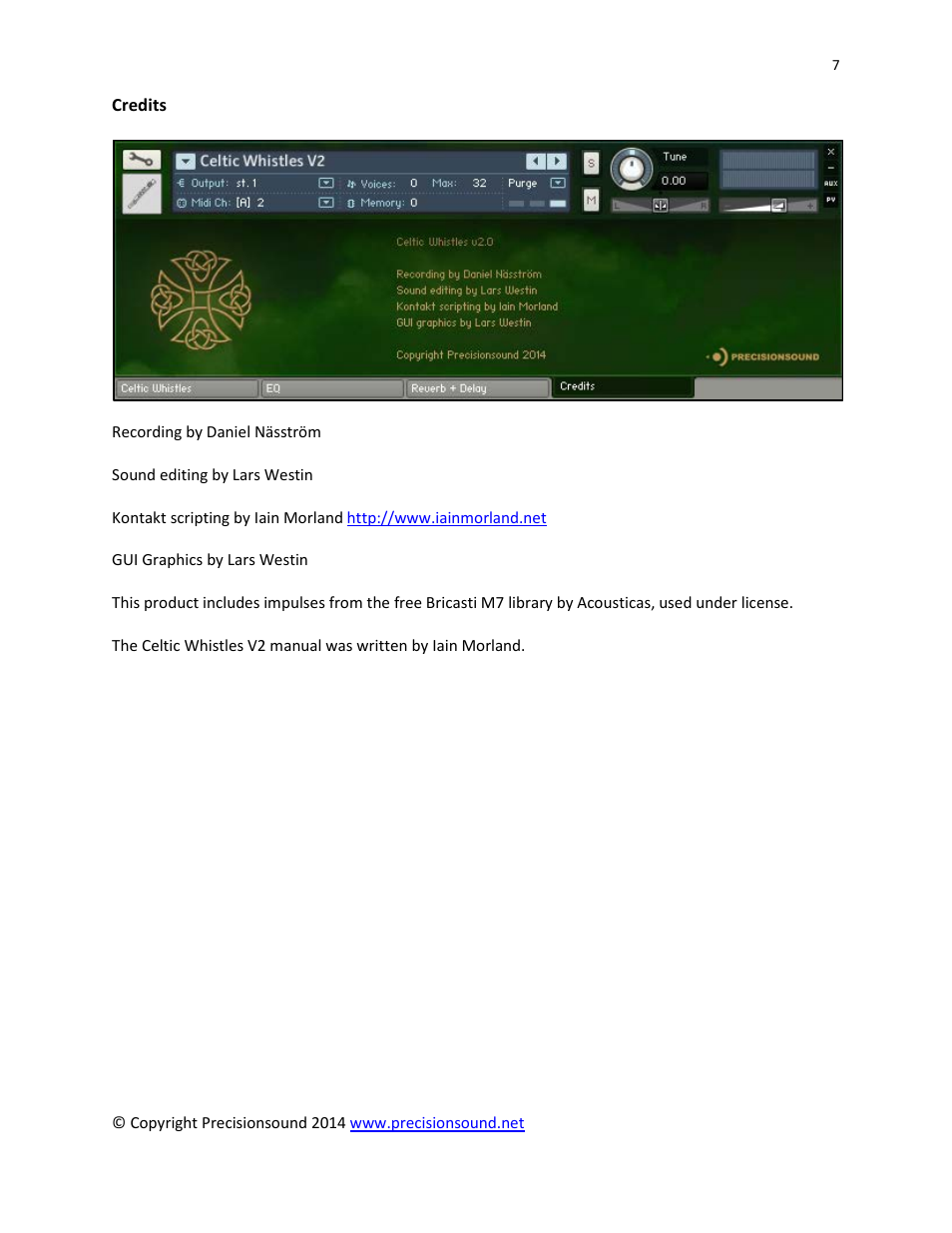 Precisionsound Celtic Whistles User Manual | Page 7 / 8