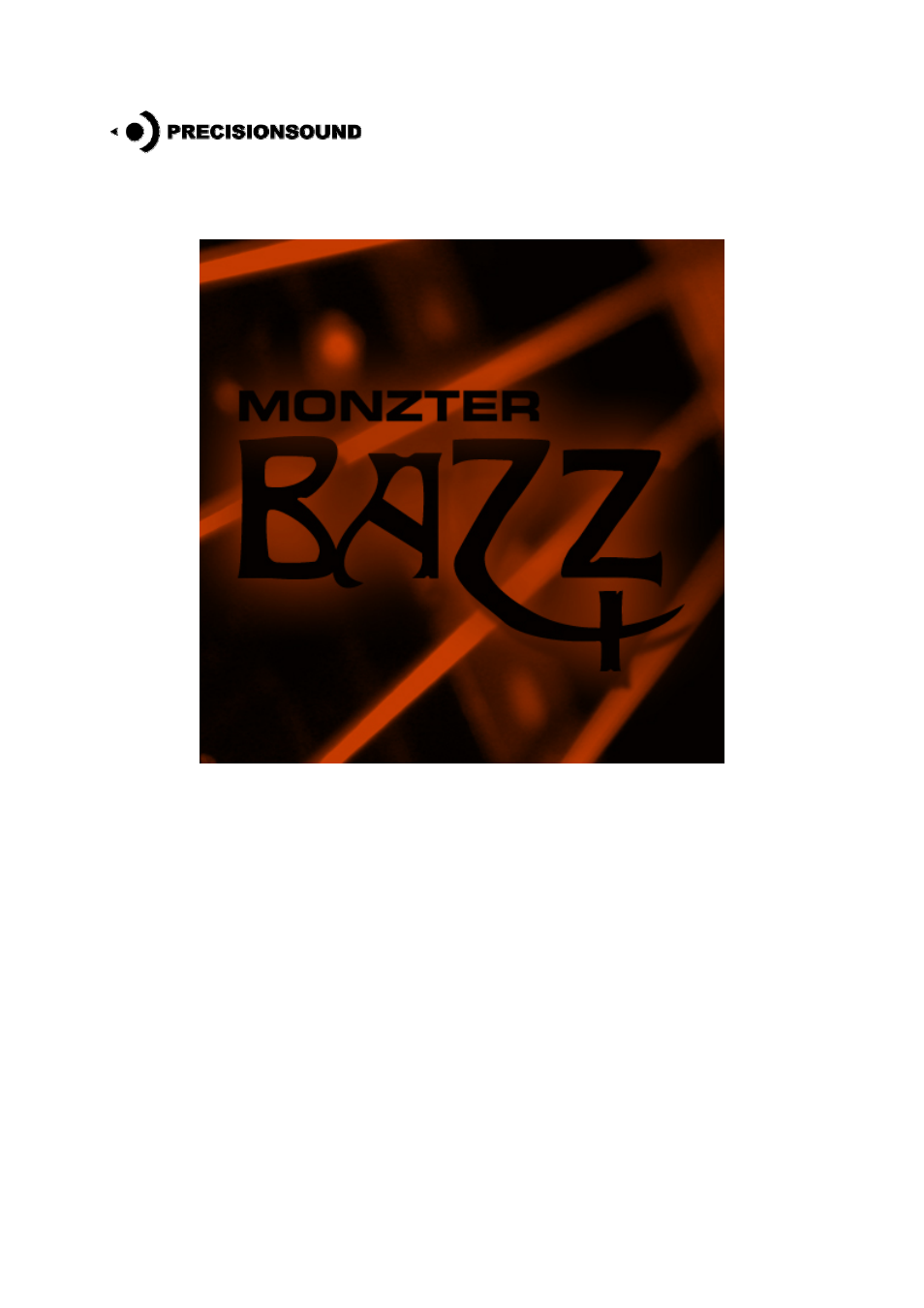 Precisionsound Monzter Bazz User Manual | 3 pages