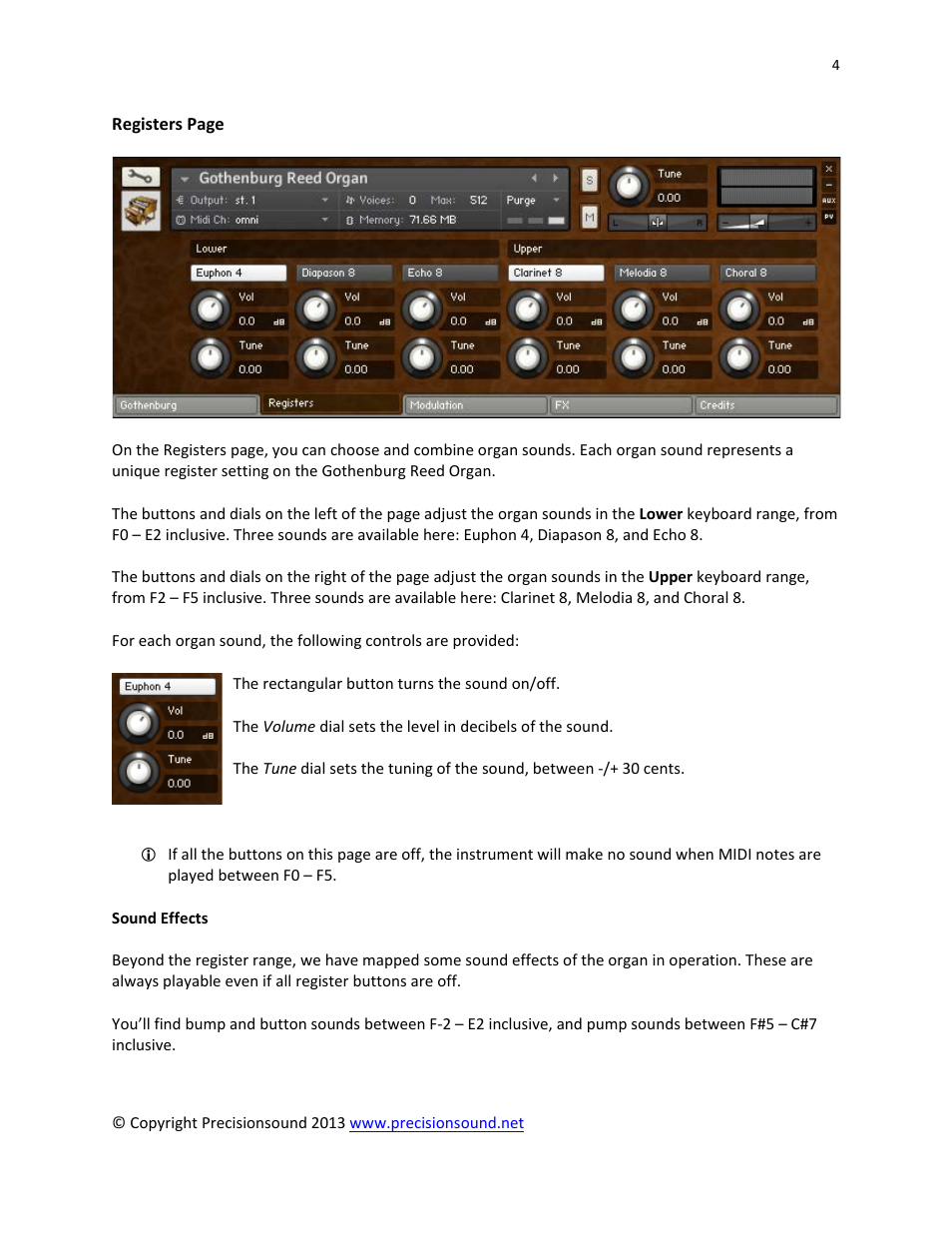 Precisionsound Gothenburg Reed Organ User Manual | Page 4 / 8