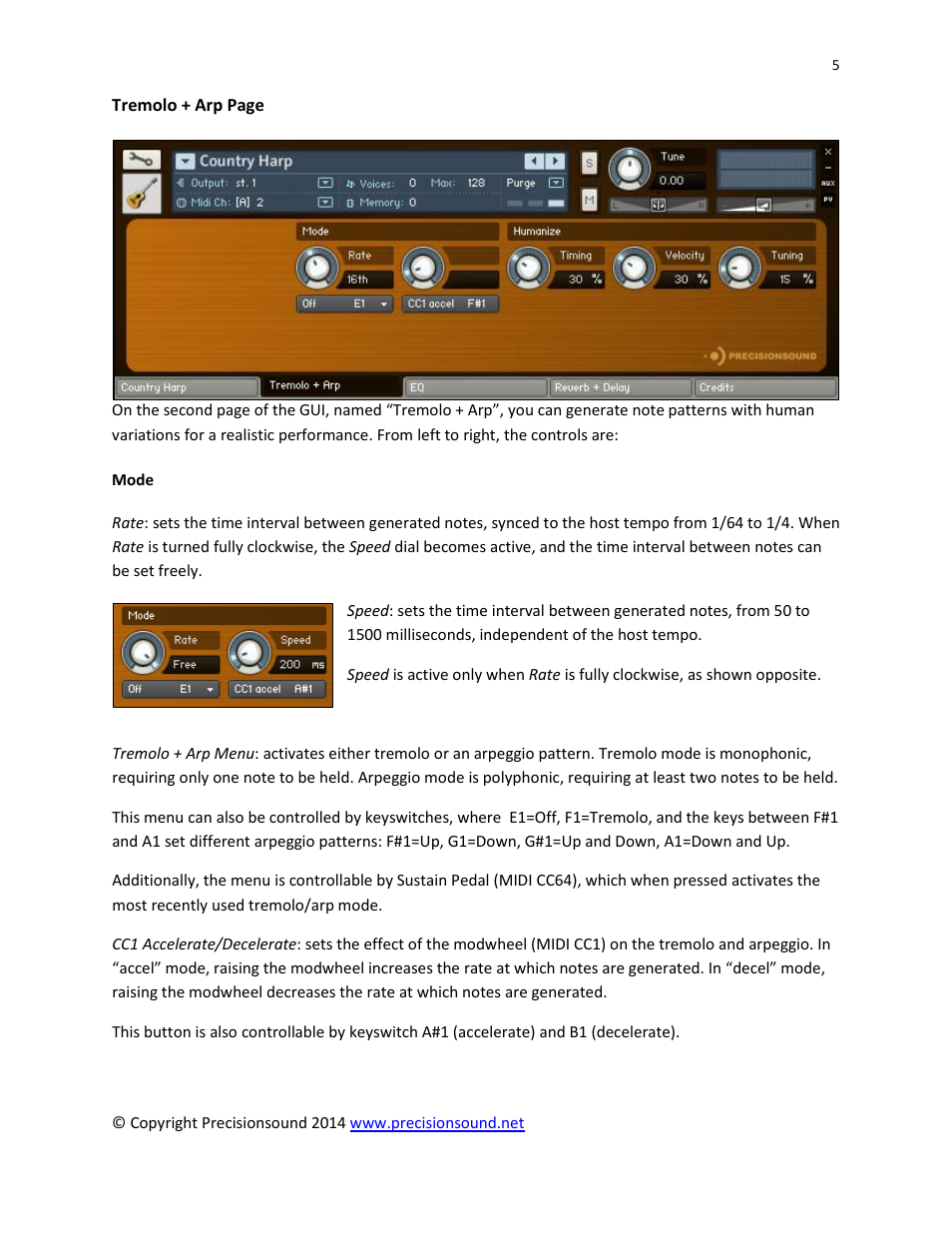 Precisionsound Country Harp User Manual | Page 5 / 10