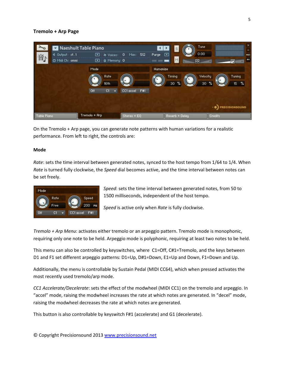 Precisionsound Naeshult Table Piano User Manual | Page 5 / 10