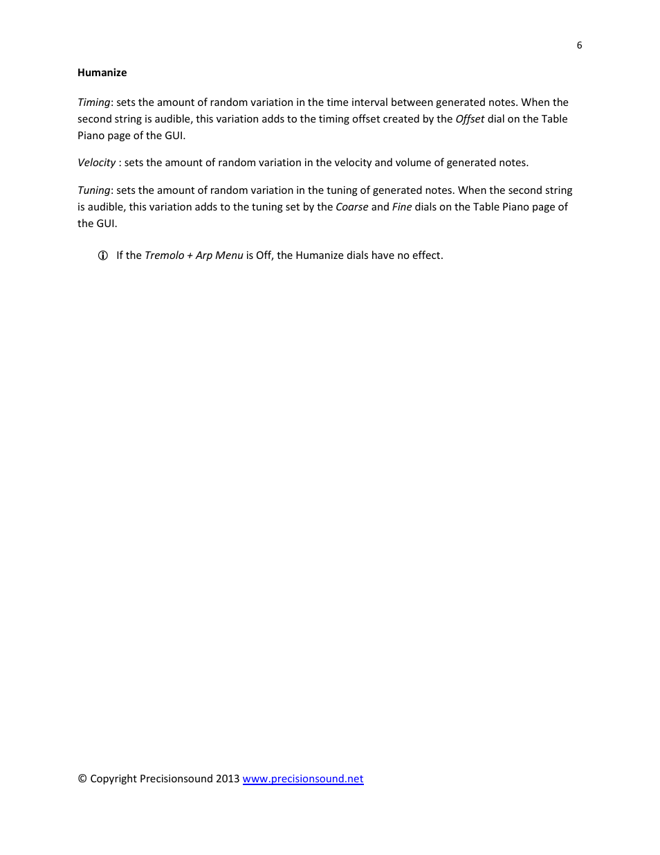 Precisionsound Naeshult Table Piano User Manual | Page 6 / 10