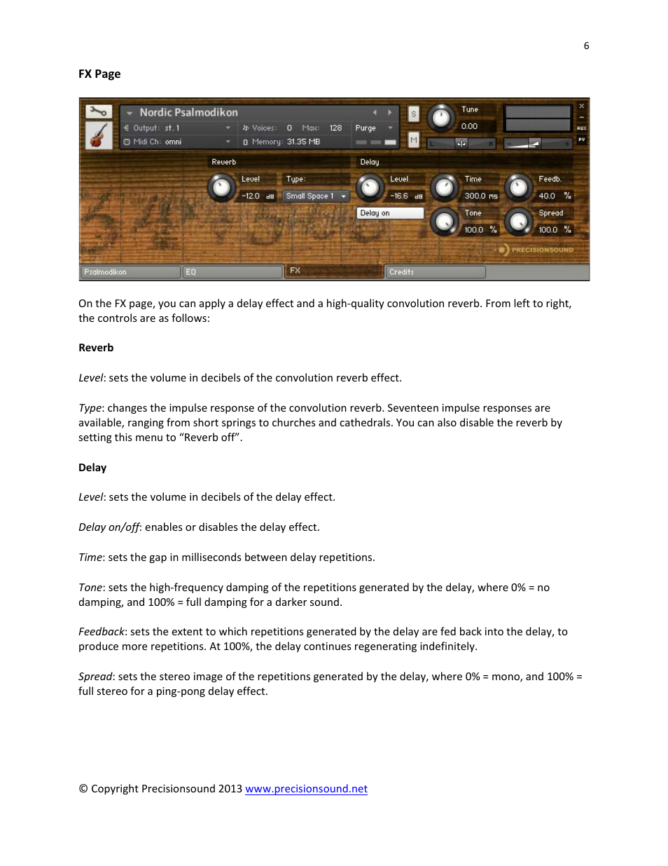 Precisionsound Nordic Psalmodikon User Manual | Page 6 / 8