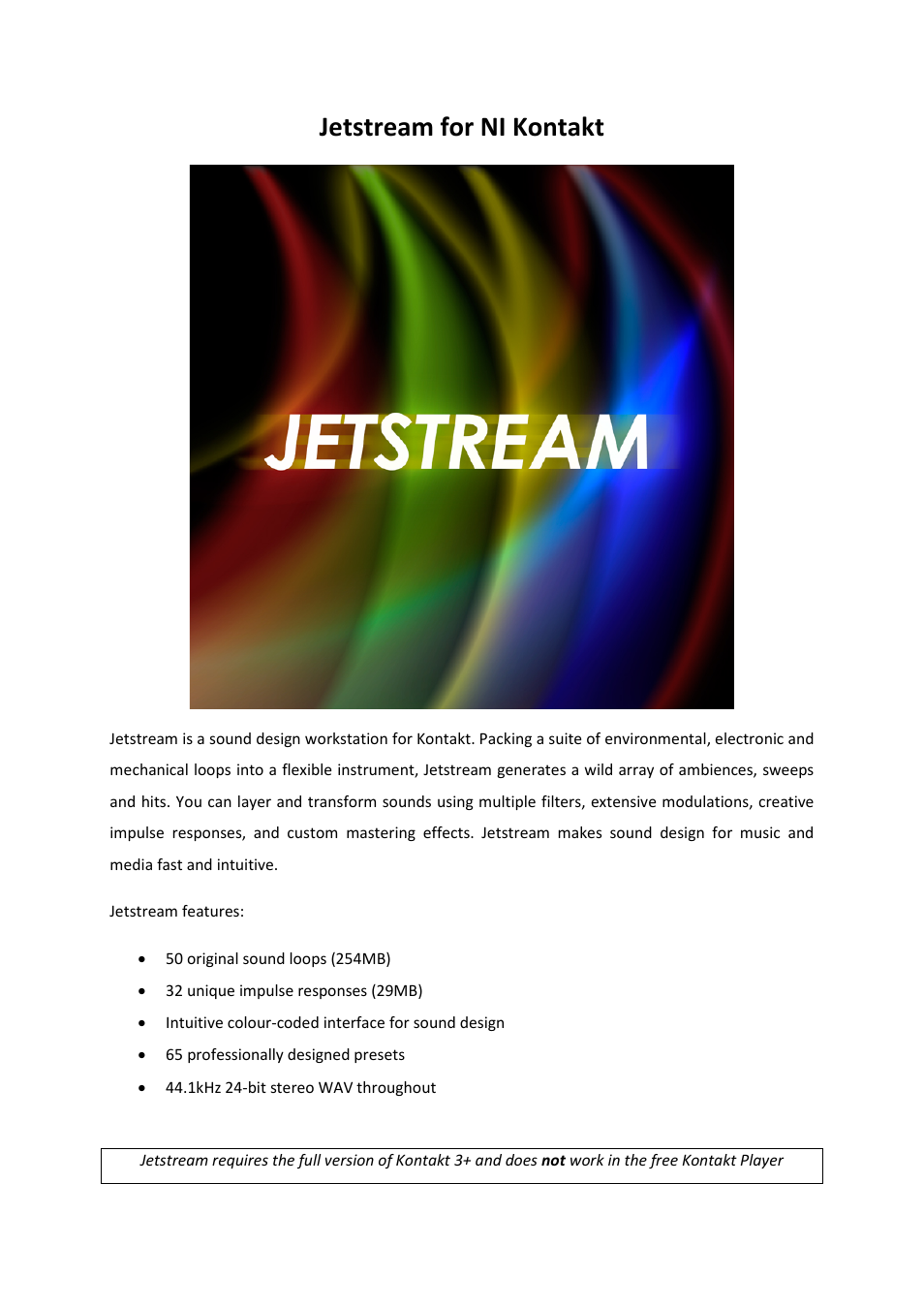 Precisionsound Jetstream User Manual | 17 pages