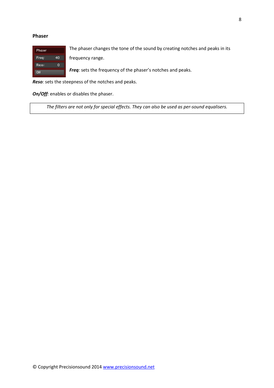 Precisionsound Jetstream User Manual | Page 8 / 17