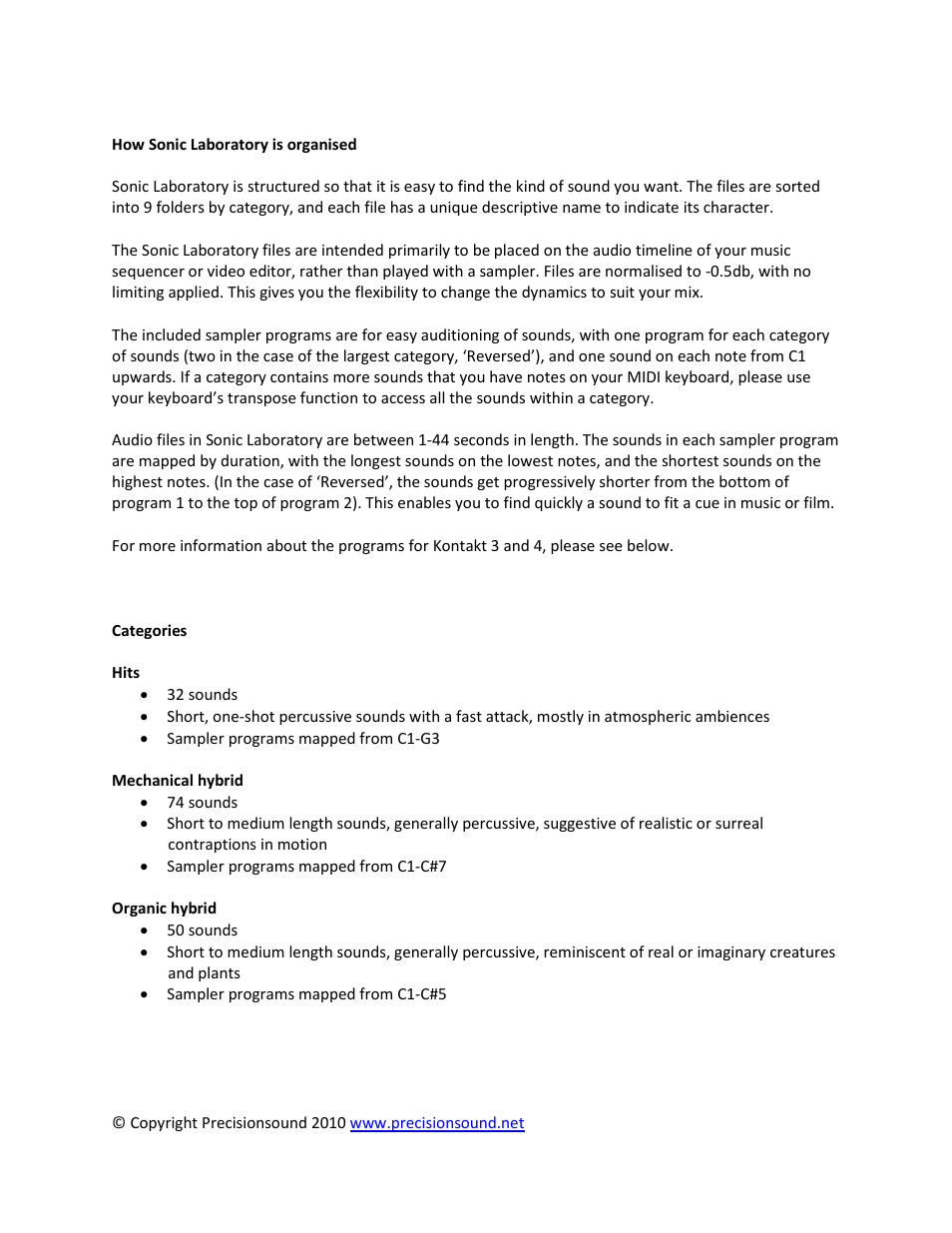 Precisionsound Sonic Laboratory User Manual | Page 2 / 5